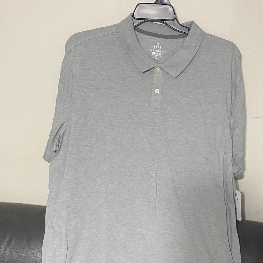 (2 shirts) George Men's Heather Gray Polo Shirt